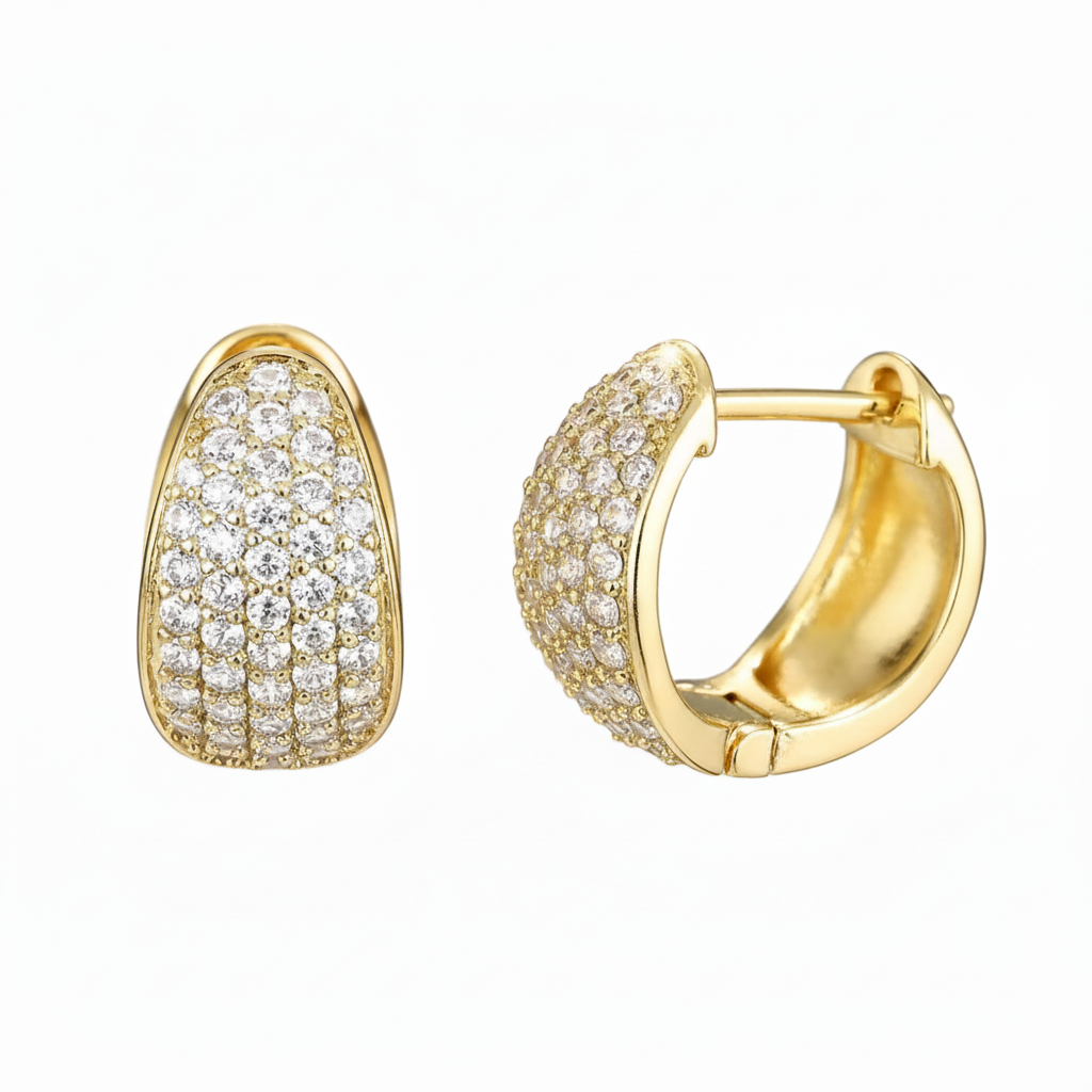 Orecchini gold senza riflessi